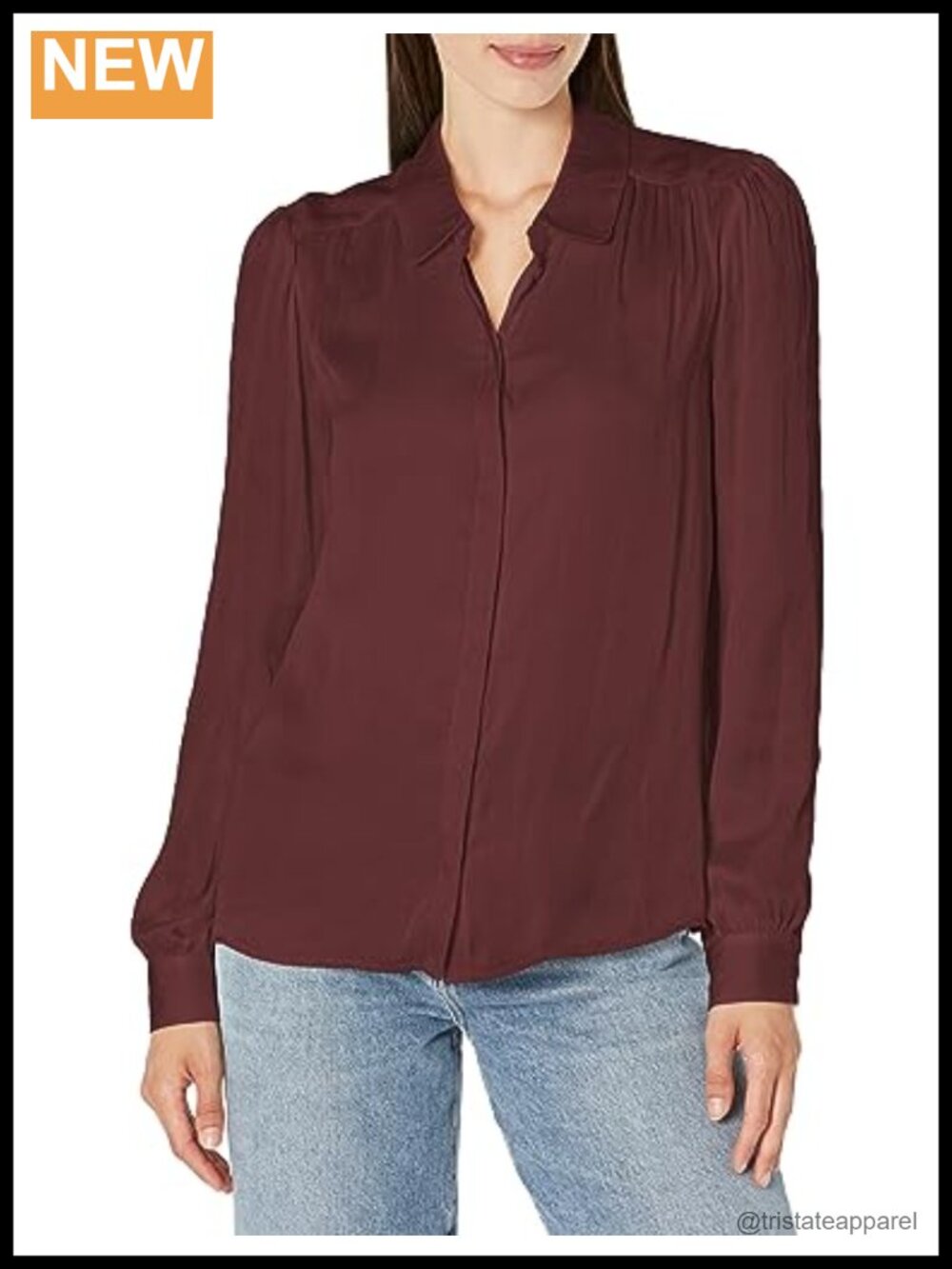 PAIGE Womens Maryanne Shirt Long Sleeve Collared Blouse